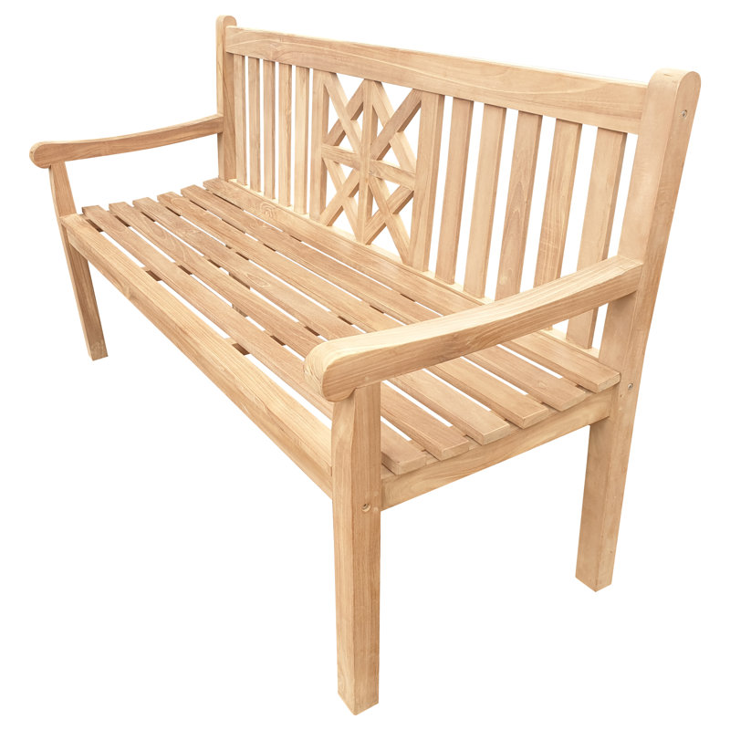 Red Barrel Studio® Teak Wood Arizona Outdoor Patio Bench, 5 Foot